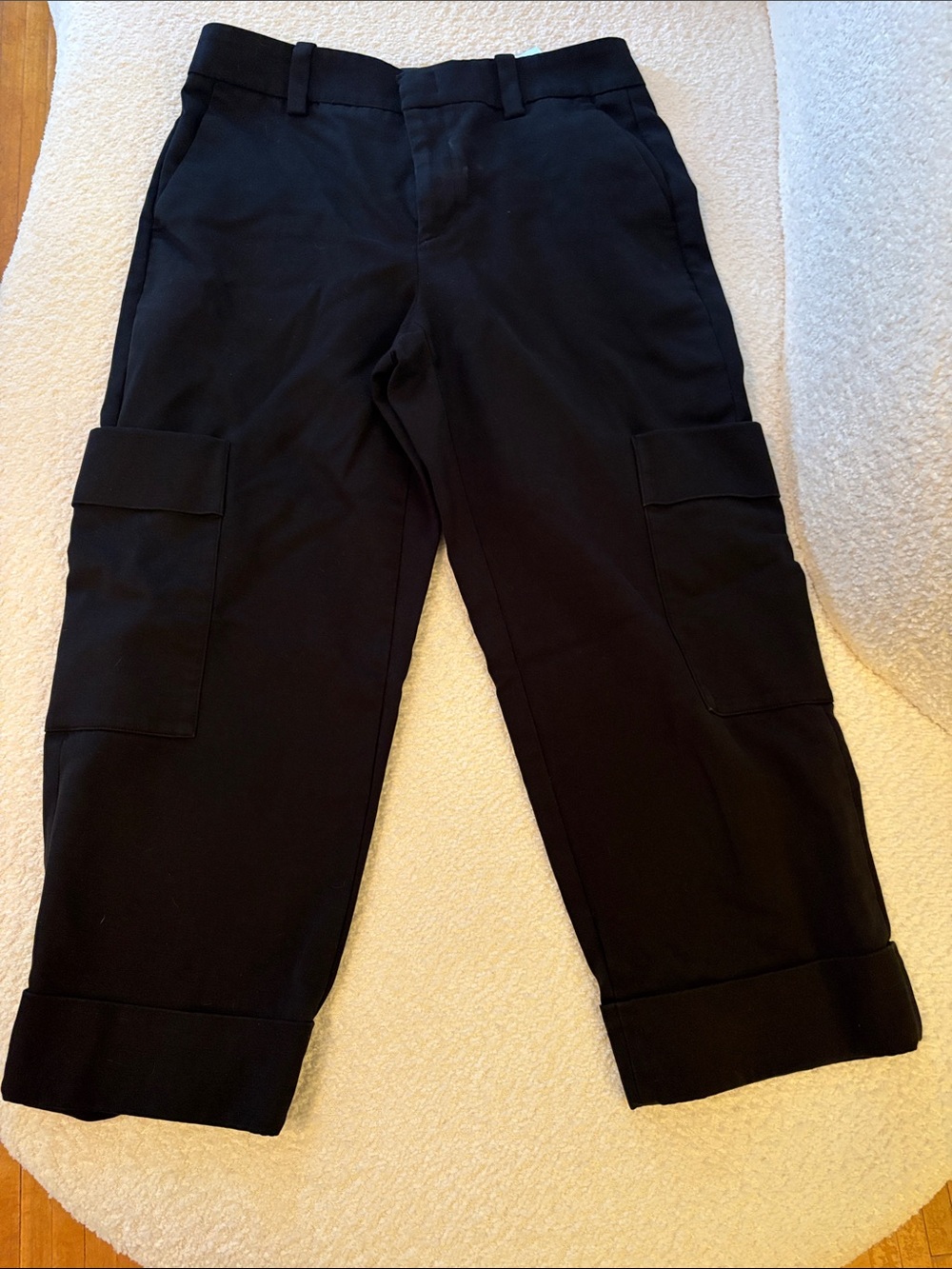 Vince Black Cropped Cargo Pants